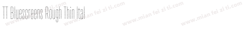 TT Bluescreens Rough Thin ltalic字体转换